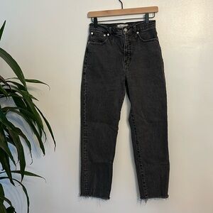 Madewell black perfect vintage straight jean - cropped